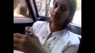 Desi girl in car with driver sex