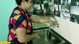 Indian Tamil wife amateur fucking hard in the kitchen sex video