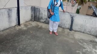 Indian Village Girl School Sex on Terrace With Teacher